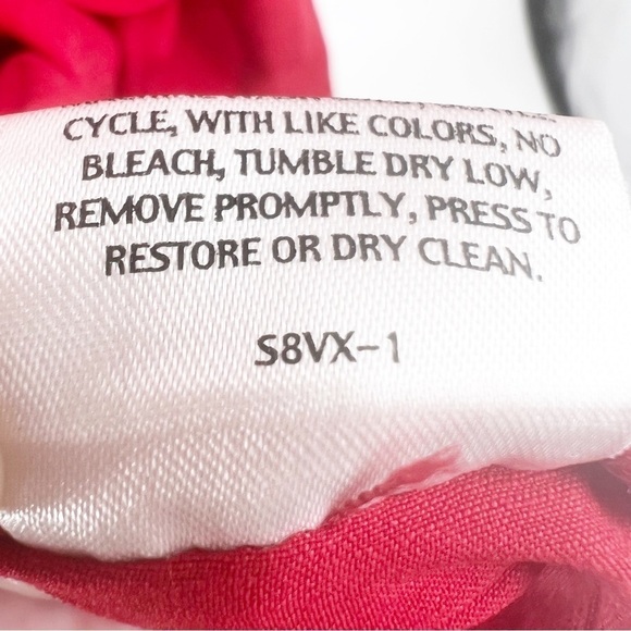 ✅ Eileen Fisher button front tunic top shirt dress linen long sleeve red X-LARGE - Picture 6 of 6